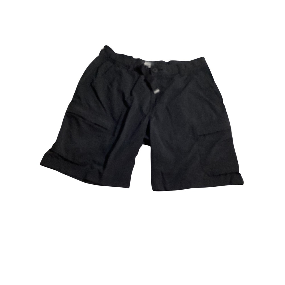 REI Co Op Women Black Cargo Shorts Relaxed Fit Size 12 Belt Pockets Outdoor(877)